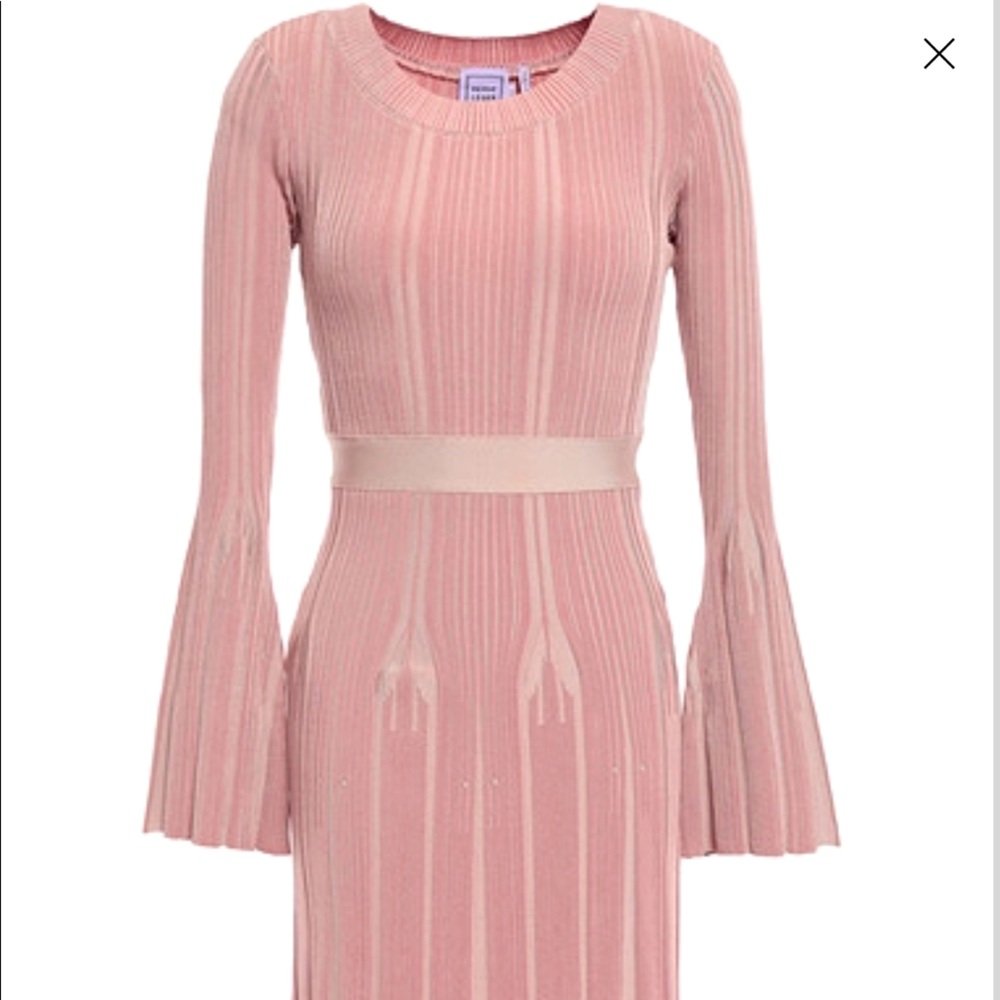 NWT Herve Léger antique rose stretch mini dress